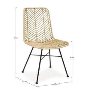 Sedia intrecciatta in rattan (2 Pezzi) – LORE