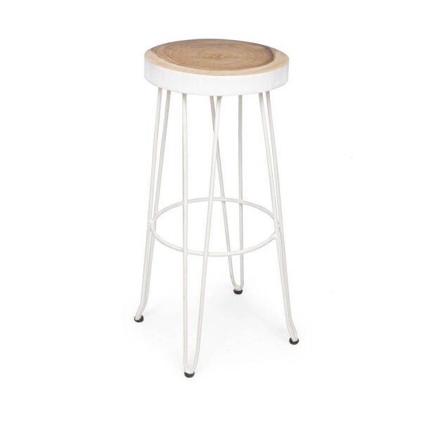 Sgabello Bar con seduta in legno – ELSPETH