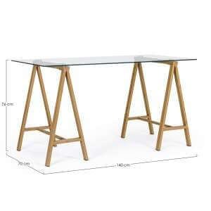 Scrivania con piano in vetro 140X70 – SERAPH