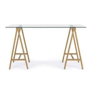 Scrivania con piano in vetro 140X70 – SERAPH