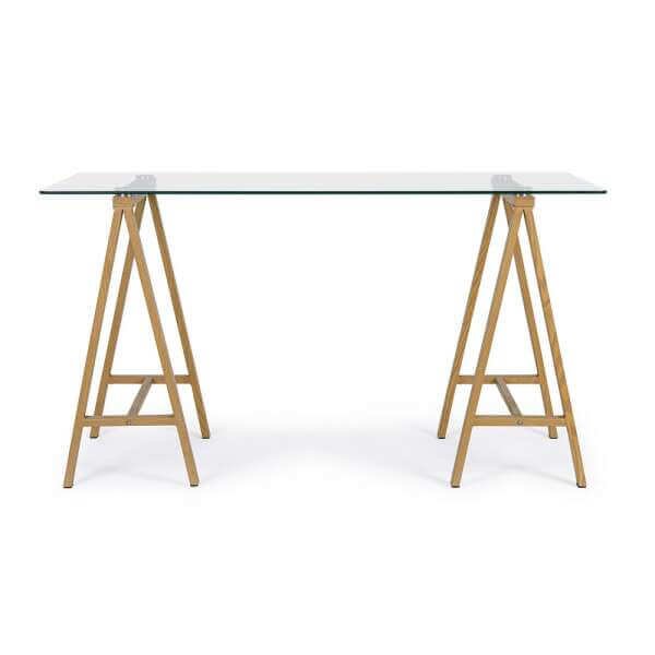 Scrivania con piano in vetro 140X70 – SERAPH