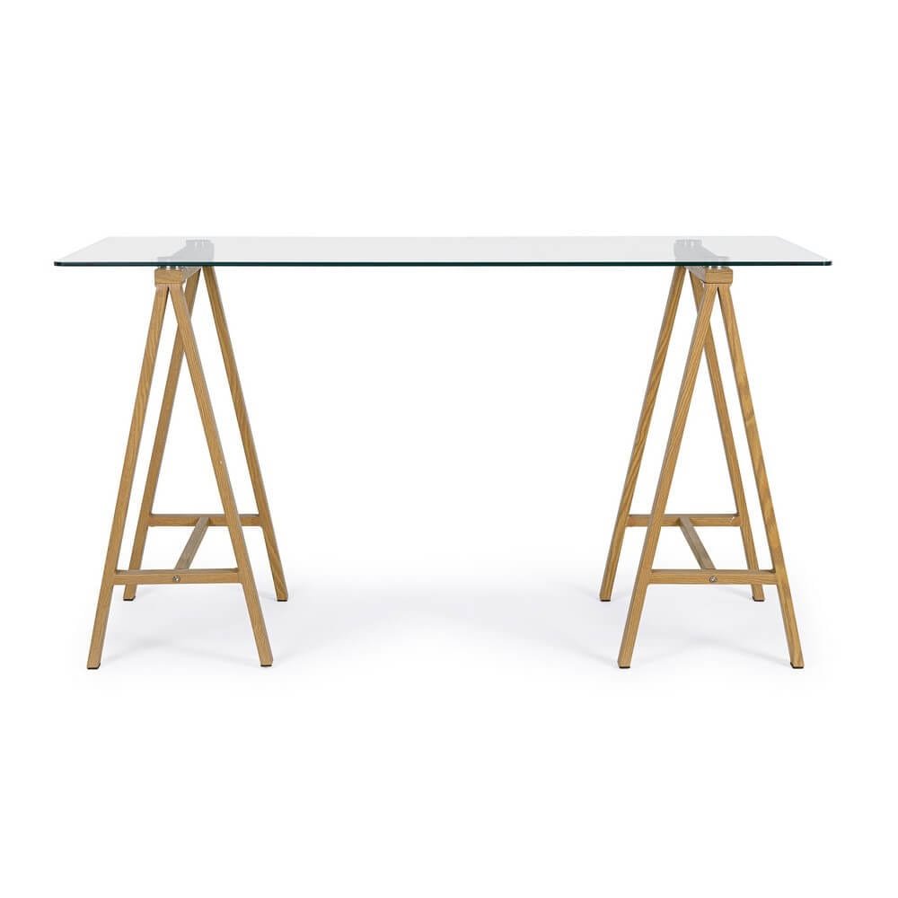 Scrivania con piano in vetro 140X70 – SERAPH
