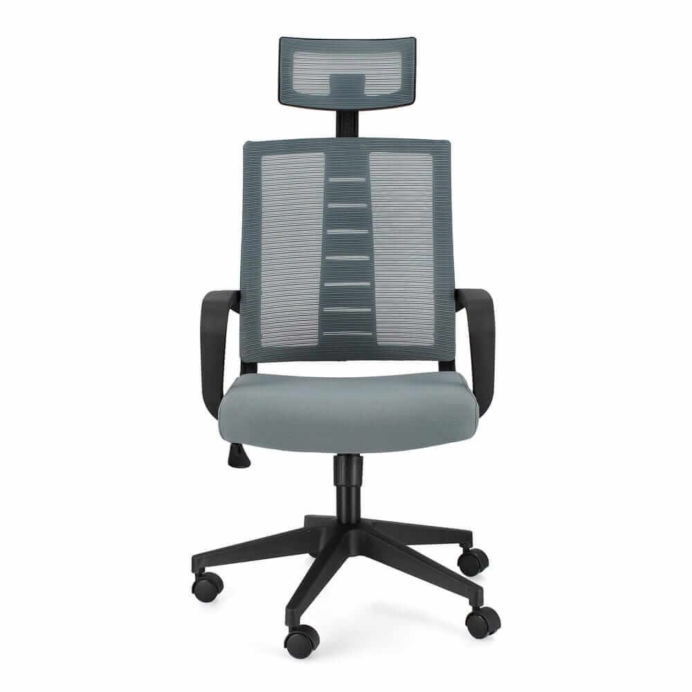 Poltrona ufficio con braccioli grigio scuro – EMPIRE