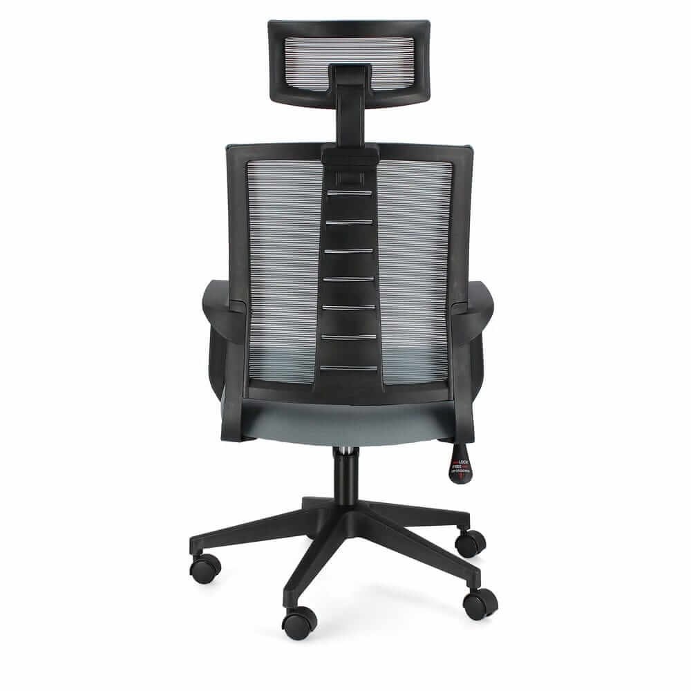 Poltrona ufficio con braccioli grigio scuro – EMPIRE