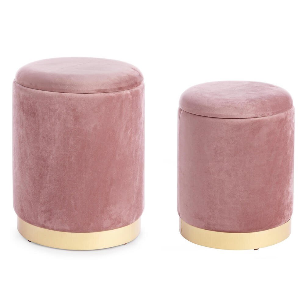 Set 2 Pouf Contenitore in velluto – SERENA
