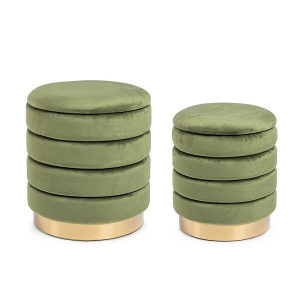 Set 2 Pouf Contenitore in velluto – TINI