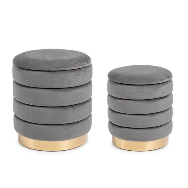 Set 2 Pouf Contenitore in velluto – TINI