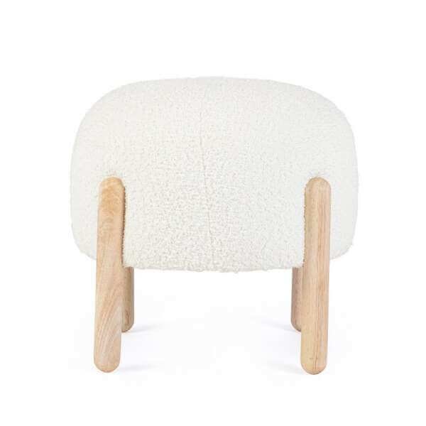 Sgabello stile scandinavo effetto bouclè – SIENNA