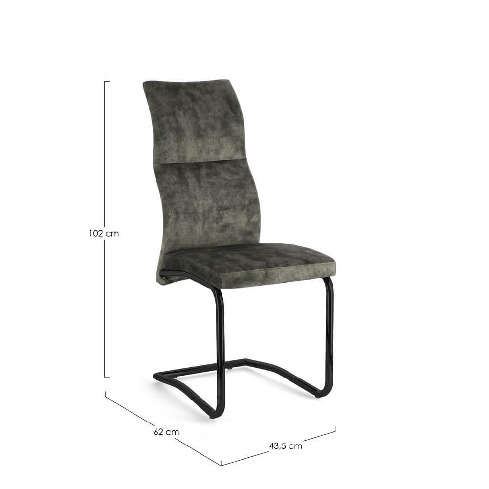 Sedia in Velluto moderna (4 Pezzi) – ASHER