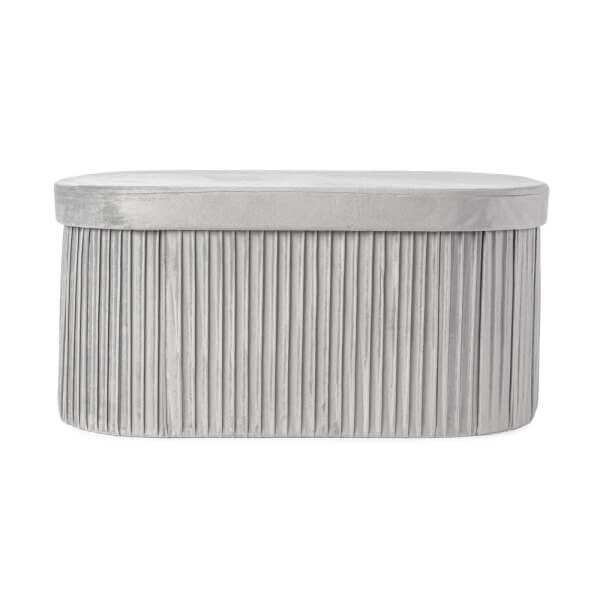 Pouf Contenitore Ovale in Velluto (2 Pezzi) – HARRIS