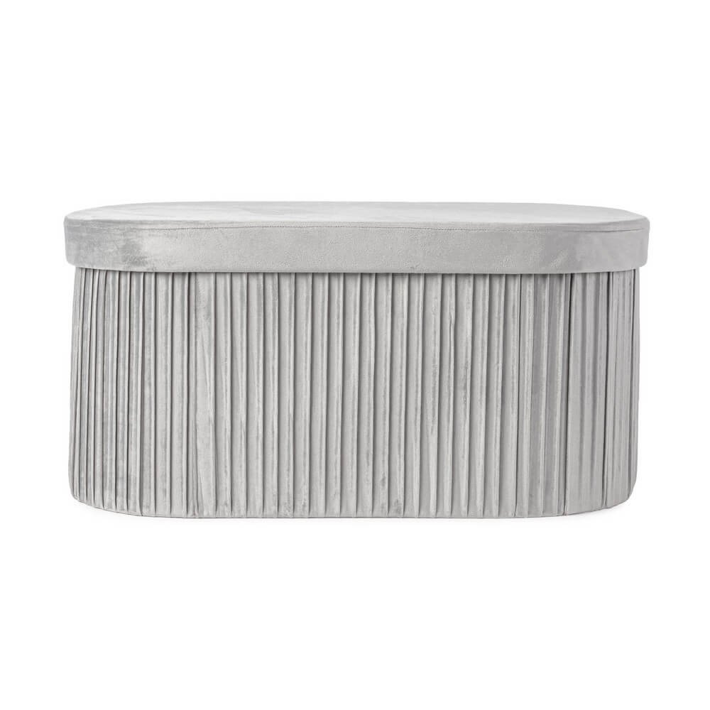 Pouf Contenitore Ovale in Velluto (2 Pezzi) – HARRIS