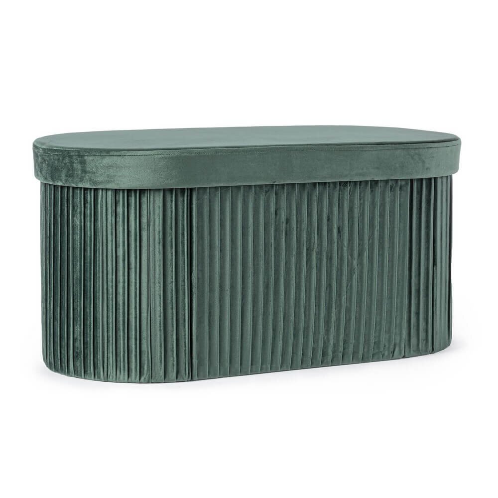 Pouf Contenitore Ovale in Velluto (2 Pezzi) – HARRIS