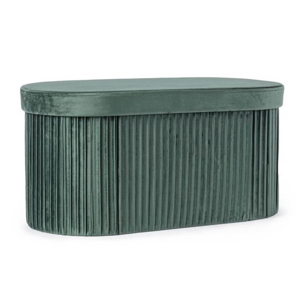 Pouf Contenitore Ovale in Velluto (2 Pezzi) – HARRIS