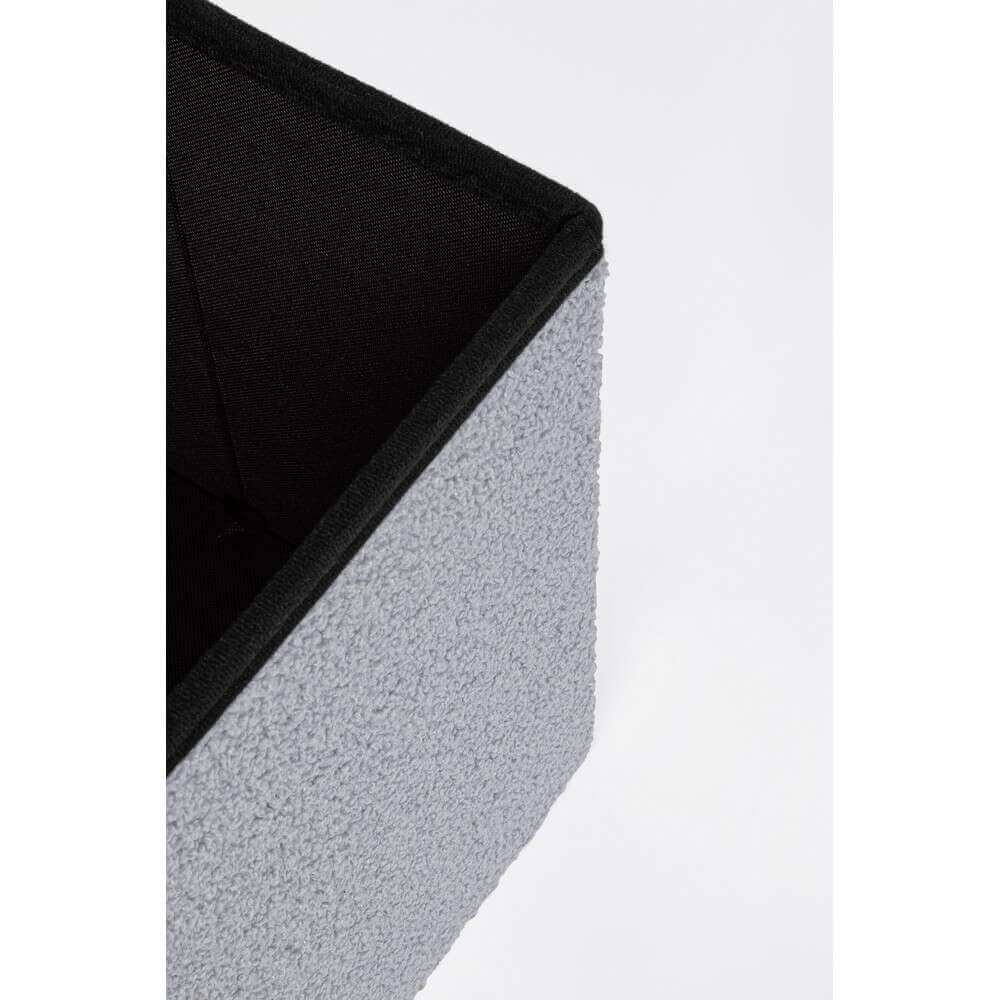 Pouf ContenitorePieg. Ret Boucle Grigia (2 Pezzi) – MARTIN