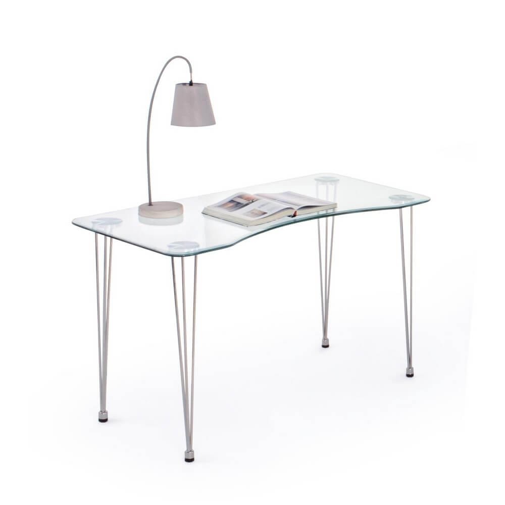 Scrivania con piano in vetro 120X60 – RADIANCE