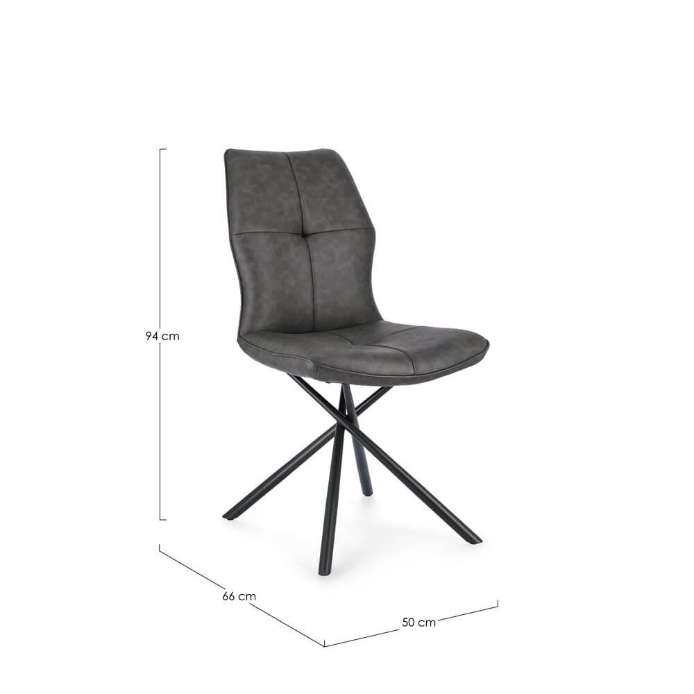 Sedia in Ecopelle moderna (2 Pezzi) – SOPHIA