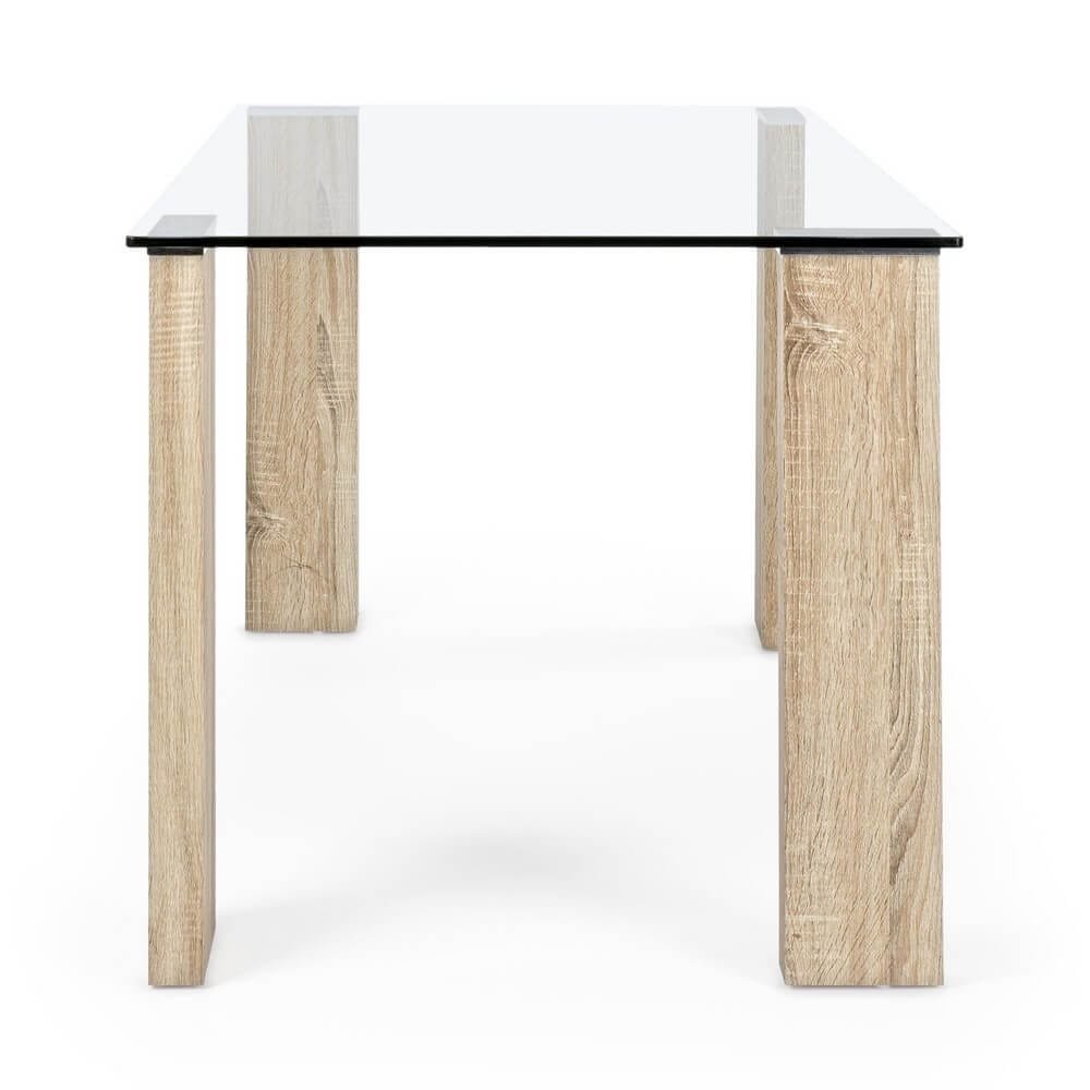 Tavolo moderno con piano in vetro – FELIX