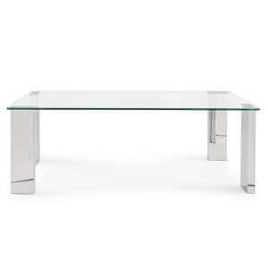 Tavolino moderno con piano in vetro 120X60 – FELIX