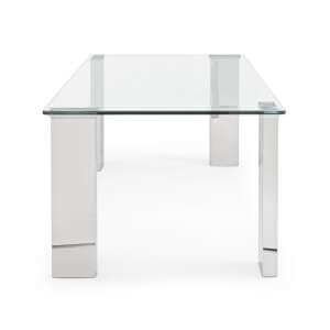 Tavolino moderno con piano in vetro 120X60 – FELIX