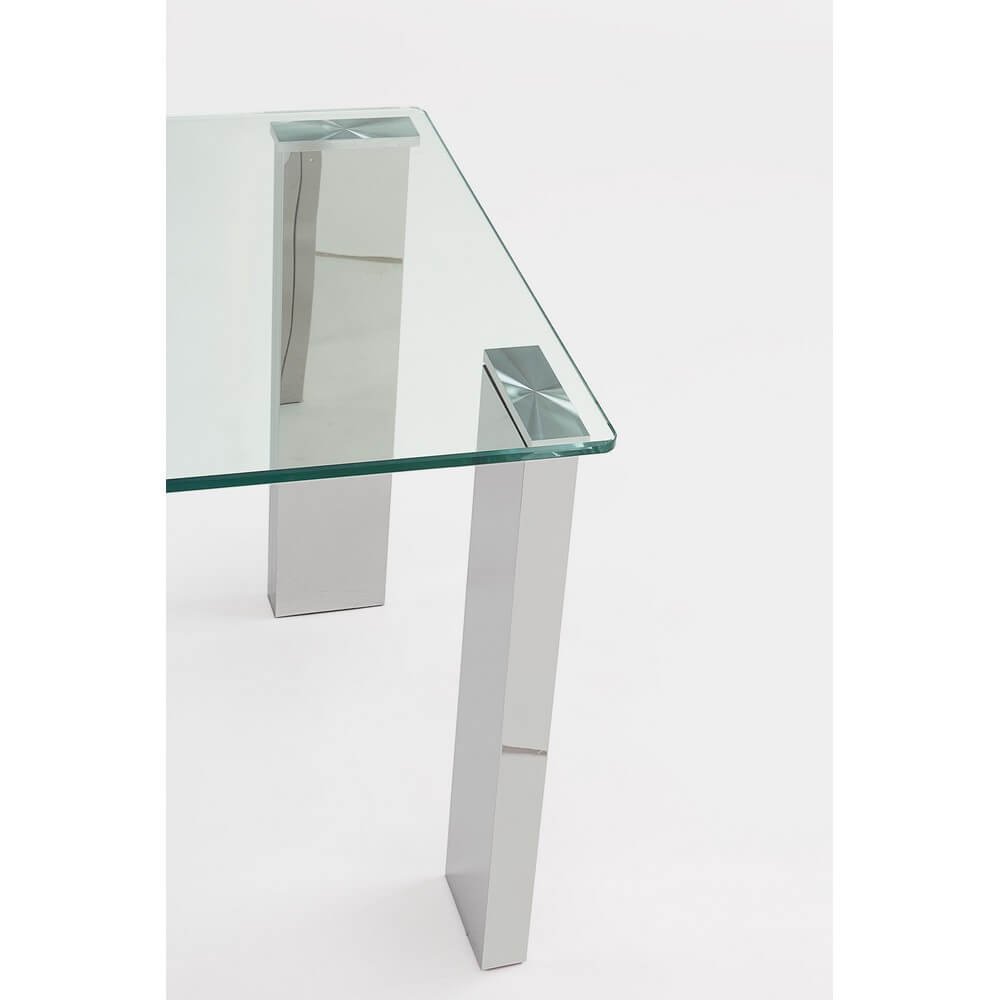 Tavolino moderno con piano in vetro 55X55 – FELIX