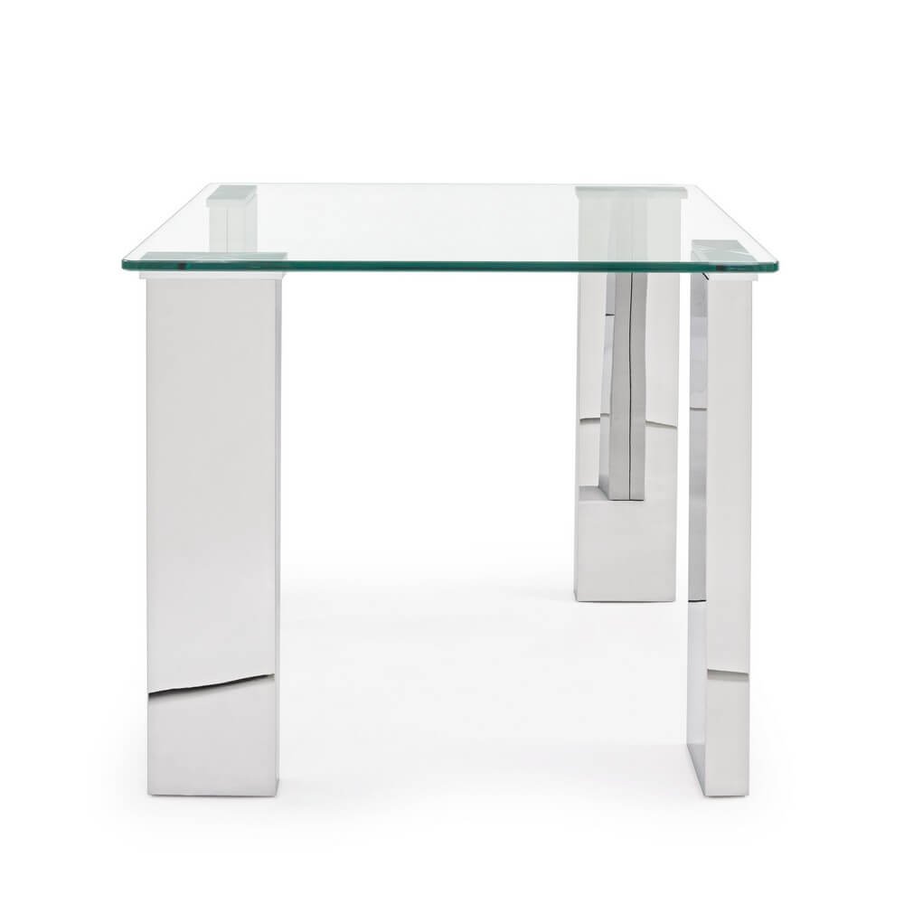 Tavolino moderno con piano in vetro 55X55 – FELIX