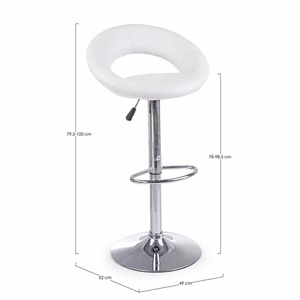Sgabello bar bianco (2 pezzi) – SIERRA