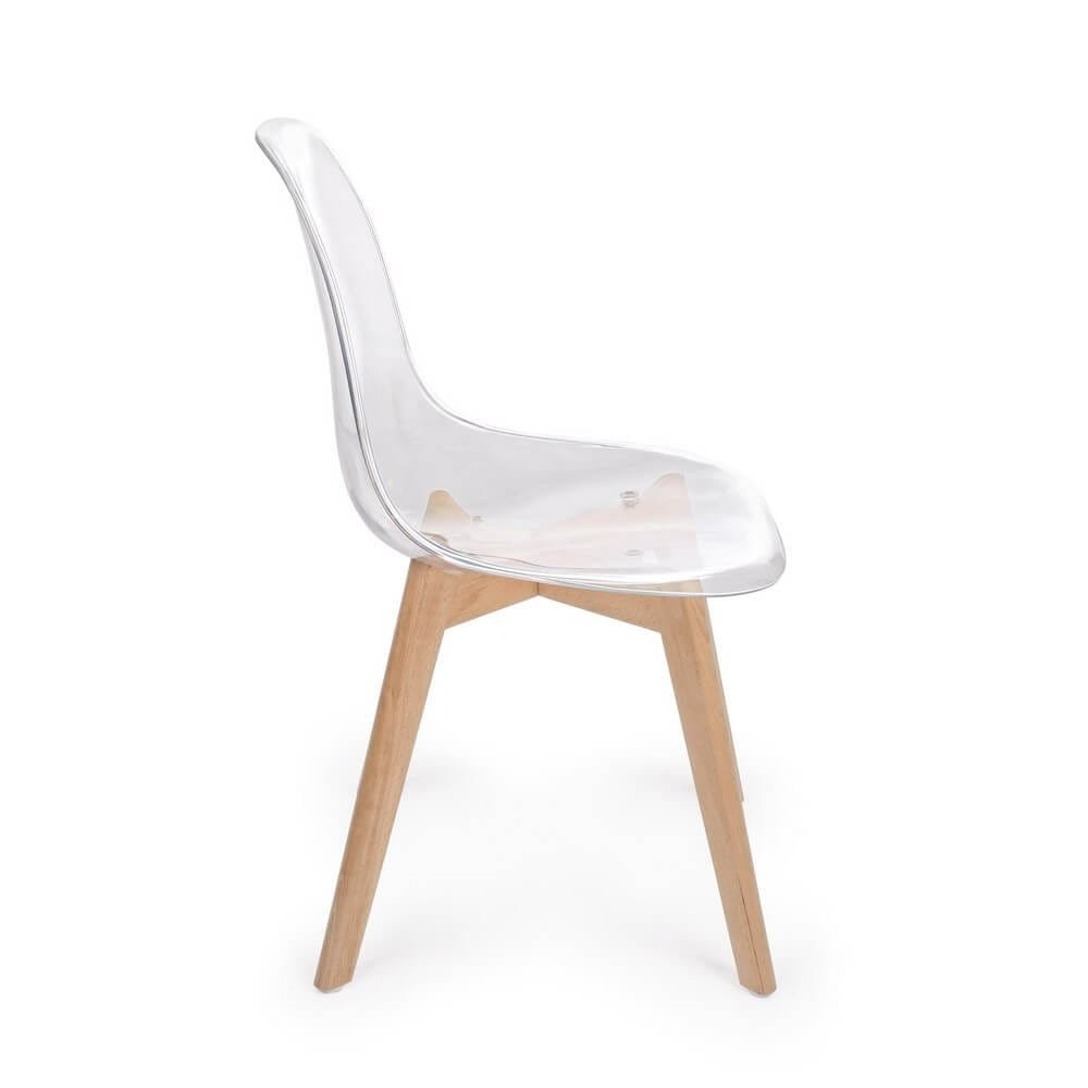 Sedia scandinava Trasparente (4 Pezzi) – TALIA