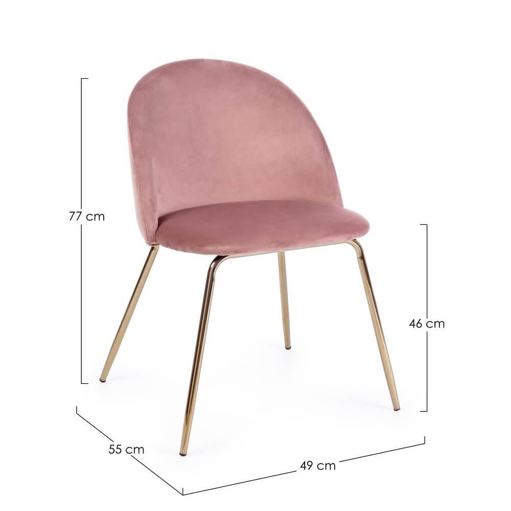 Sedia in Velluto (4 Pezzi) – GABRIELLA