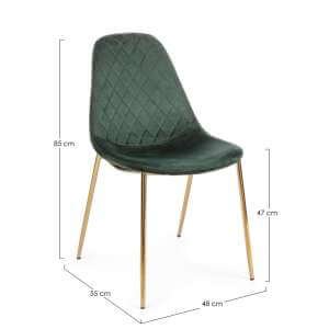 Sedia in Velluto (4 Pezzi) – KAYLA