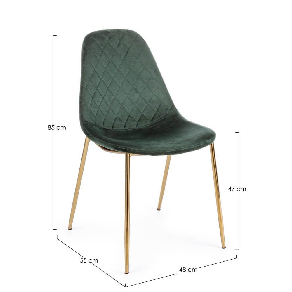 Sedia in Velluto (4 Pezzi) – KAYLA