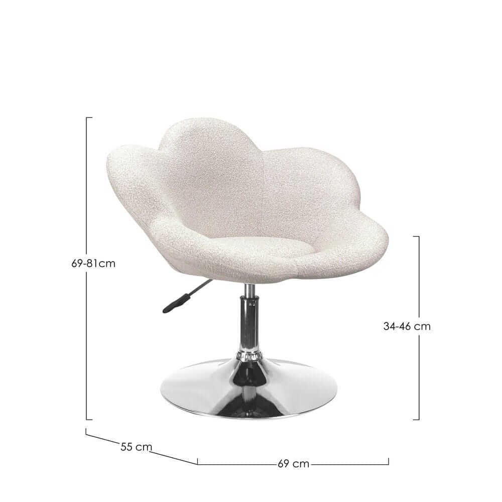 Sgabello alto di design in tessuto (2 pezzi) – BLOOM