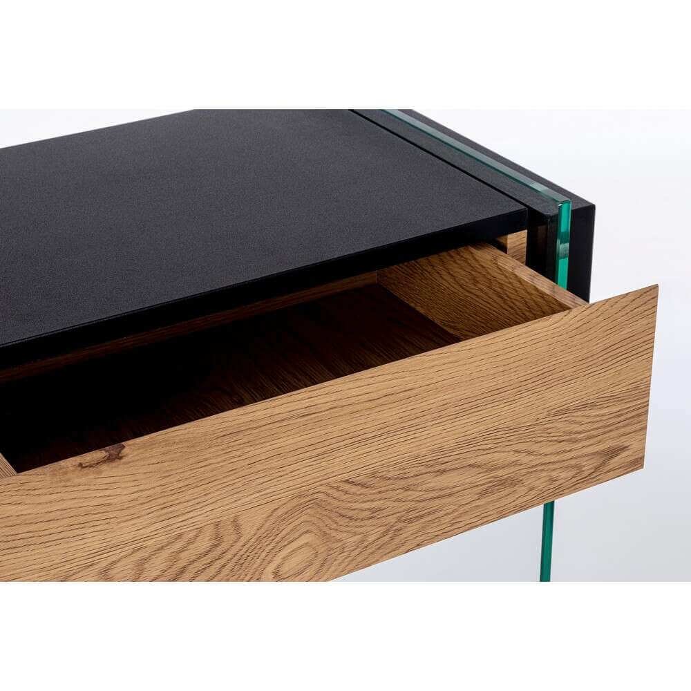 Consolle 2 cassetti Wood nera110X40 – SARA