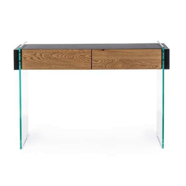Consolle 2 cassetti Wood nera110X40 – SARA