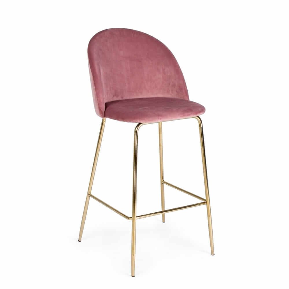 Sgabello bar velluto (2 pezzi) – PORTER
