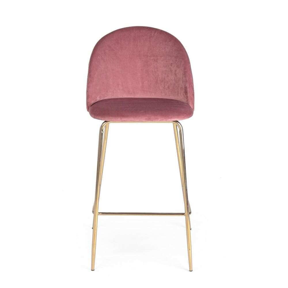 Sgabello bar velluto (2 pezzi) – PORTER