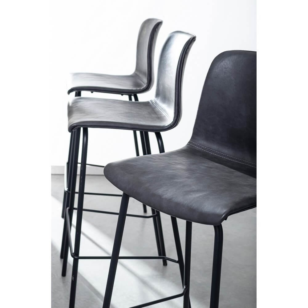 Sgabello Bar in Ecopelle Vintage (2 Pezzi) – NATALIA