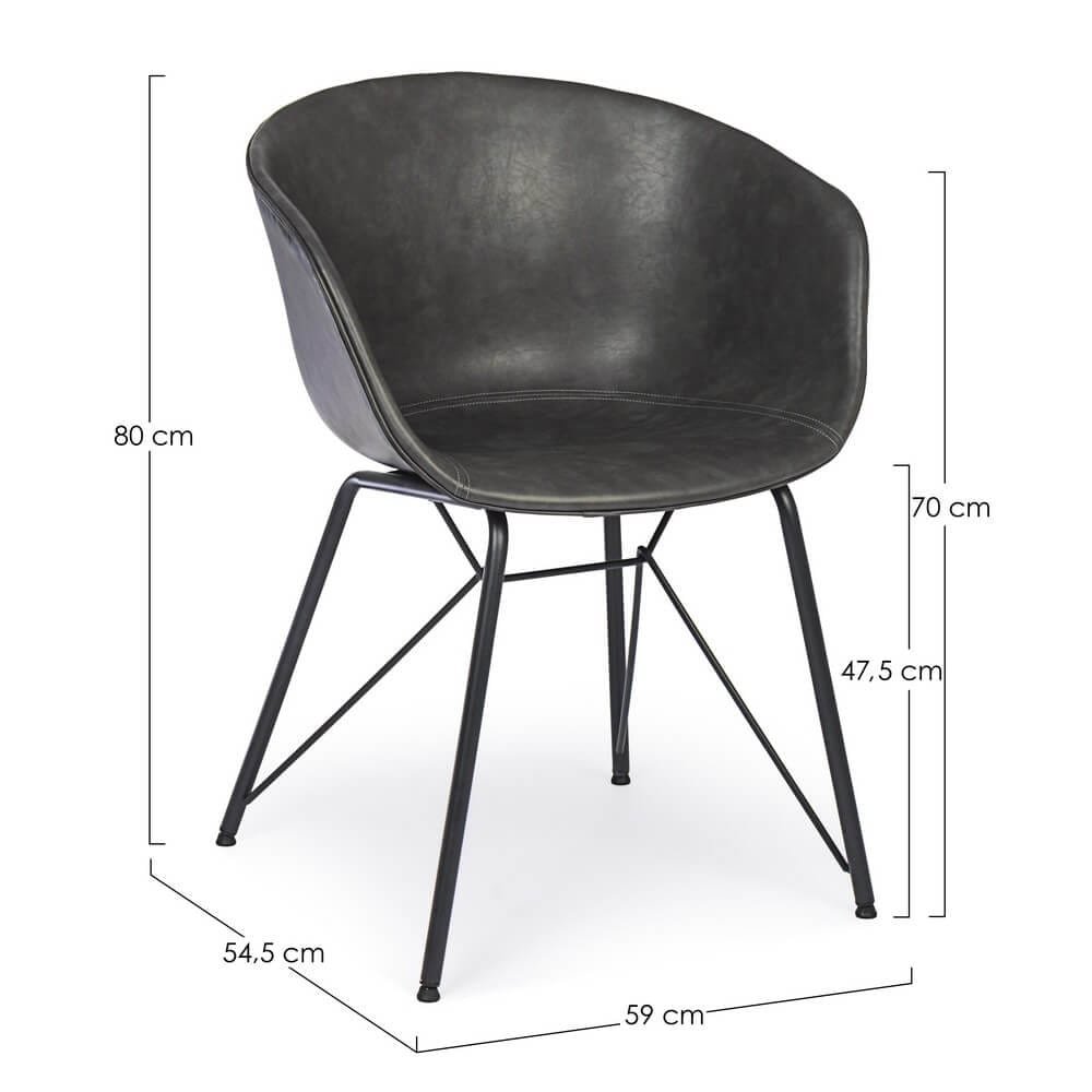 Sedia in Ecopelle Vintage – DELPHINE