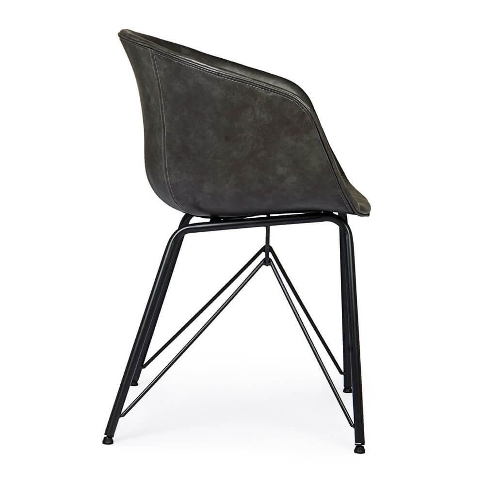 Sedia in Ecopelle Vintage – DELPHINE