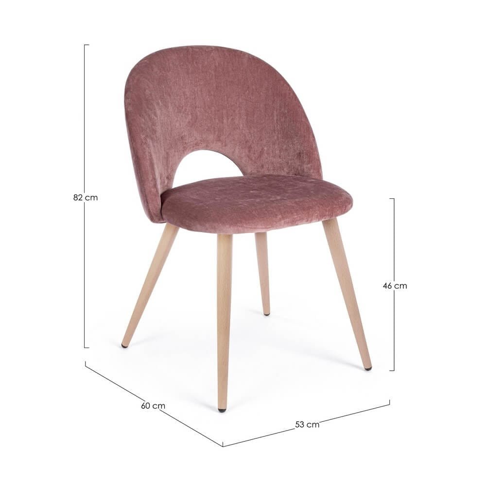 Sedia moderna in veluto (4 Pezzi) – MARINA