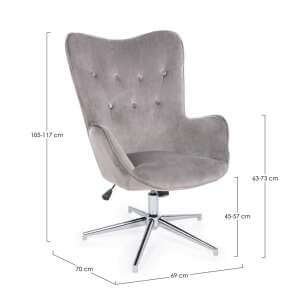 Poltrona di design moderno in Velluto – DAPHNE
