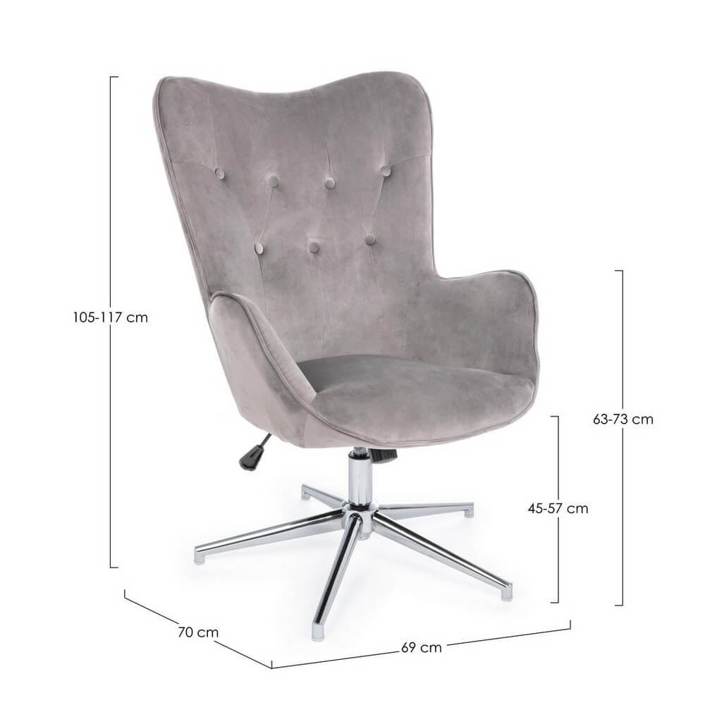Poltrona di design moderno in Velluto – DAPHNE