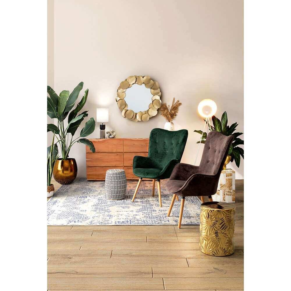 Poltrona di design moderno in Velluto – ANNA