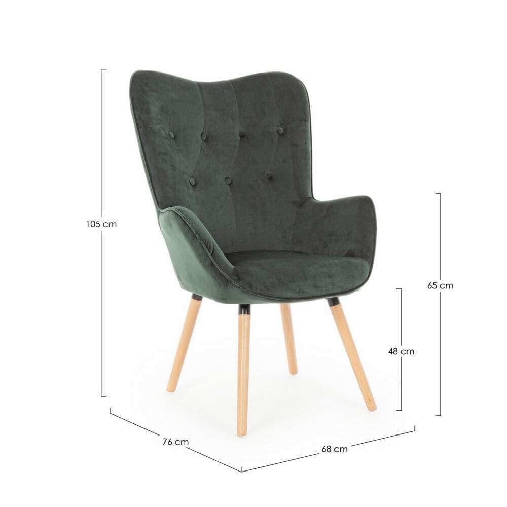 Poltrona di design moderno in Velluto – ANNA