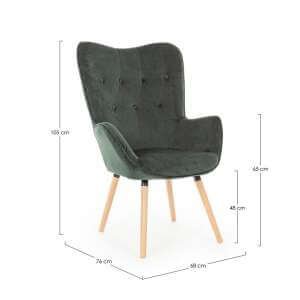 Poltrona di design moderno in Velluto – ANNA