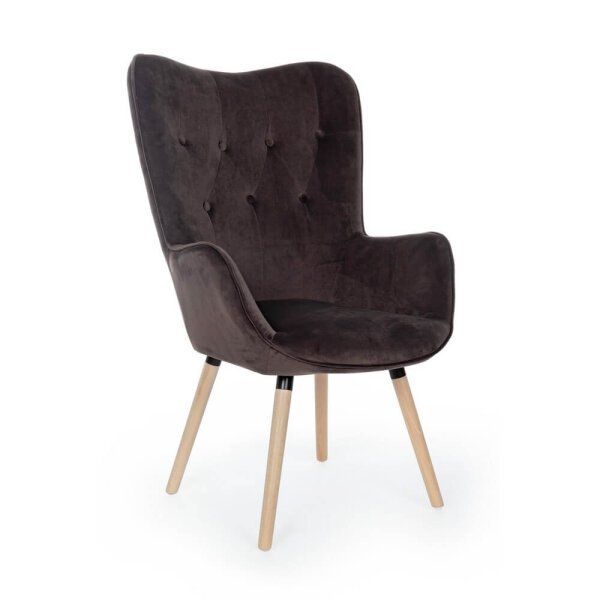 Poltrona di design moderno in Velluto – ANNA
