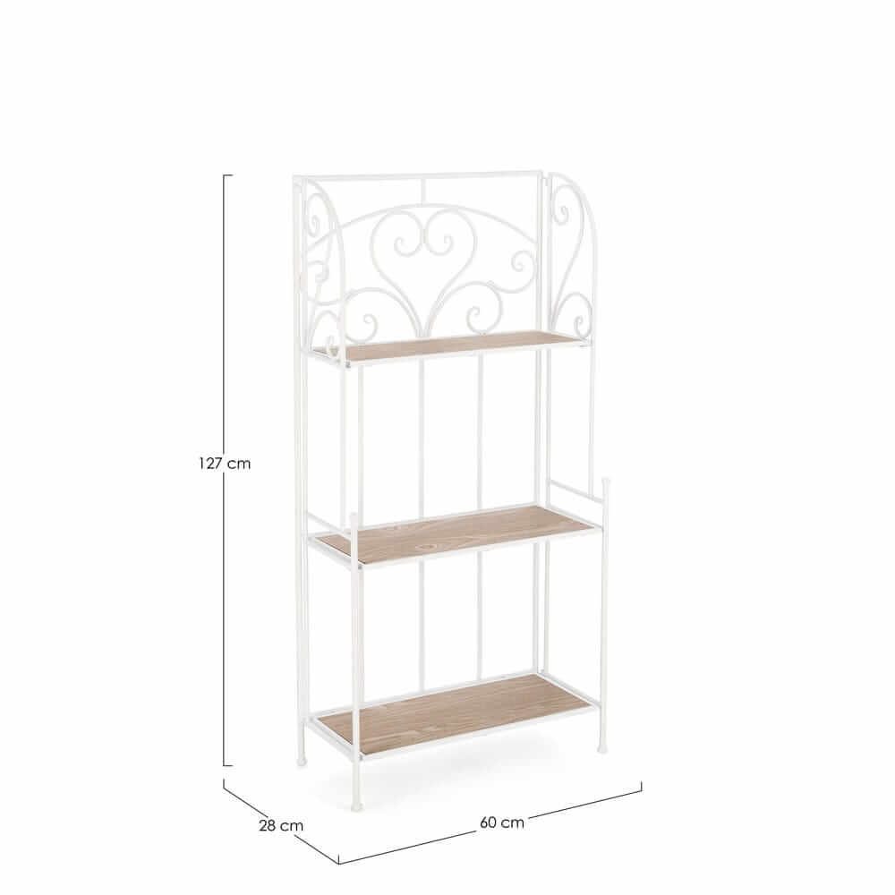 Scaffale 3 piani bianco h127 – GISEL