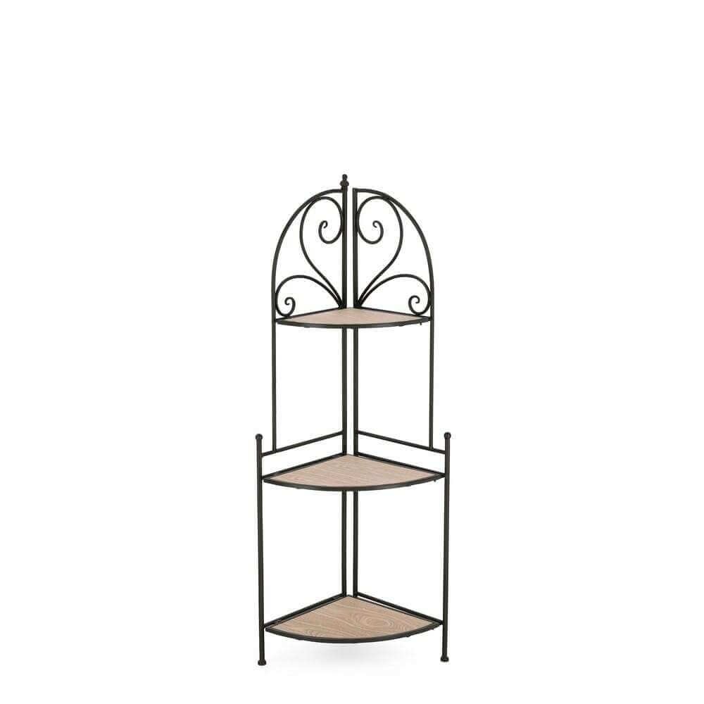 Angoliera 3 piani nero – GISELLE