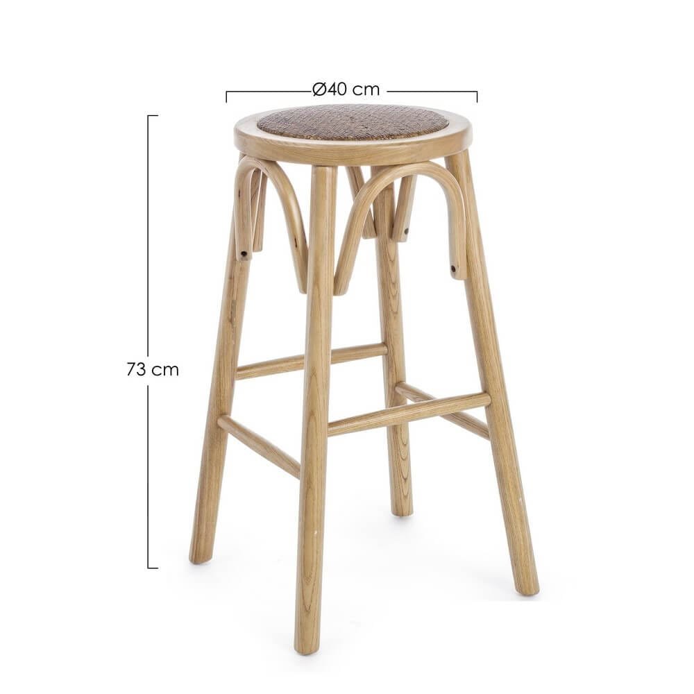 Sgabello Bar vintage in legno – CROSS