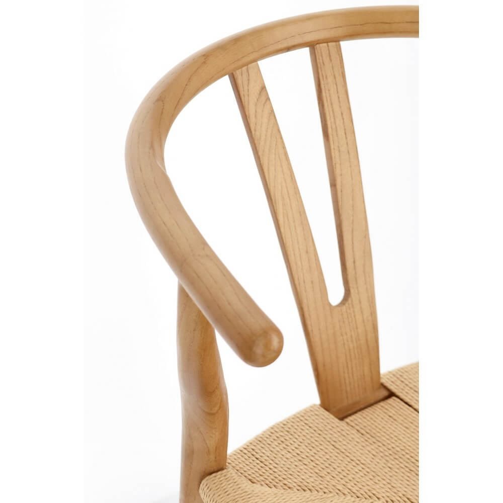 Sedia moderna in legno seduta in corda di carta – DIANA