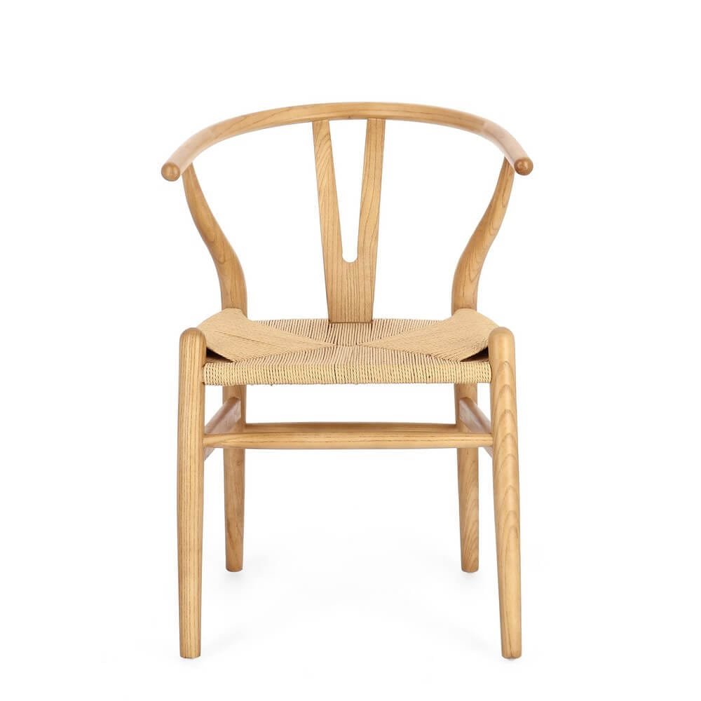 Sedia moderna in legno seduta in corda di carta – DIANA